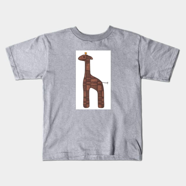 Giraffe #3 Kids T-Shirt by ErinBrieArt